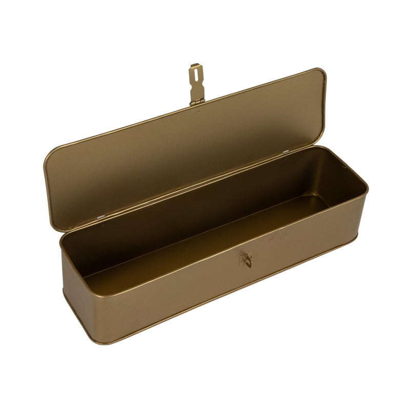 Creative Co-Op Decorative Metal Boxes with Gold Finish (Set of 3 Sizes) - Image 5